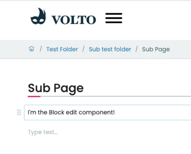 End result of improving the Edit Block in Volto