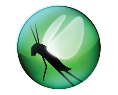 Locust logo with green background