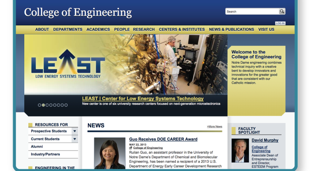 College of Engineering at Notre Dame Strengthens Content Syndication