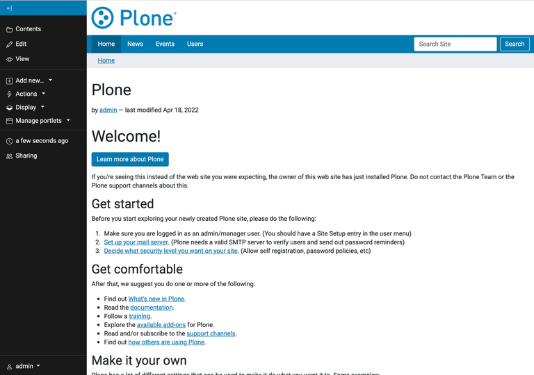 A new Plone Classic site.png